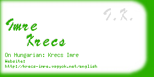 imre krecs business card